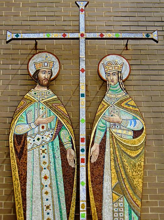 religion saints two murals