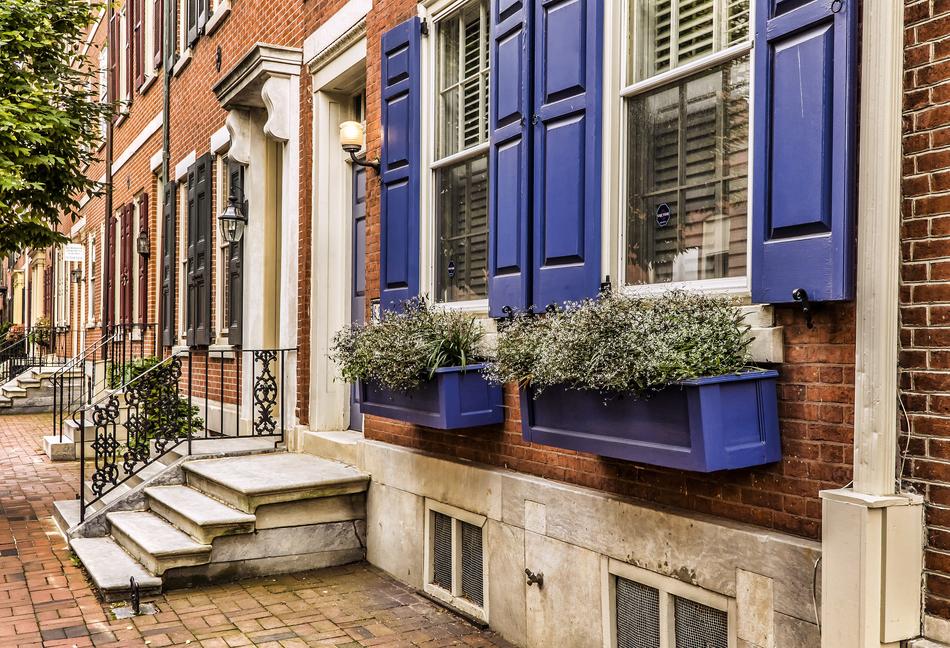 blue shutter house