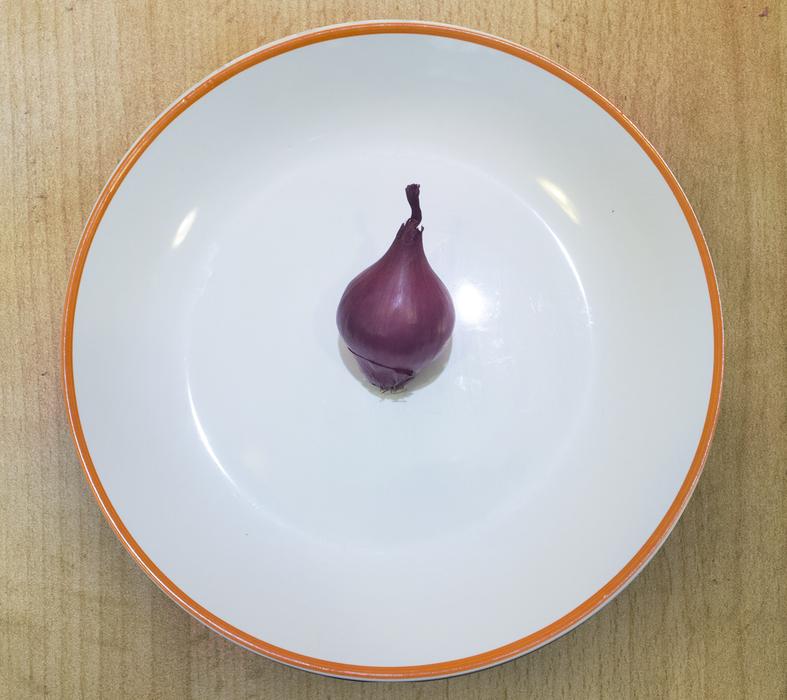 purple onion on a plate