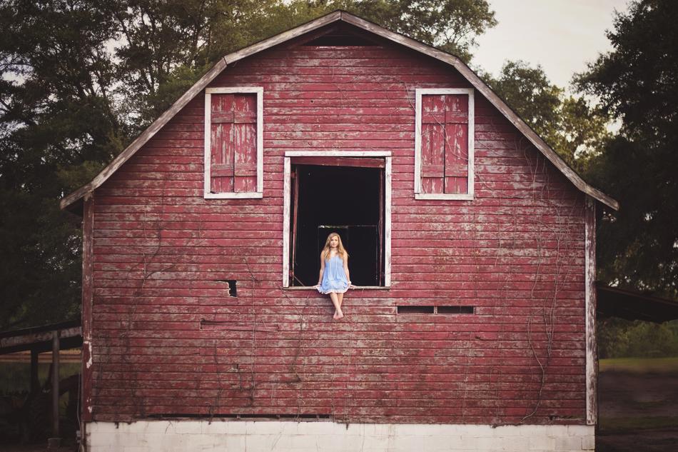 the girl in the red barn