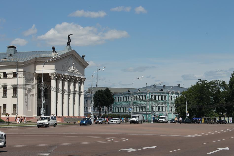 beautiful square in the city