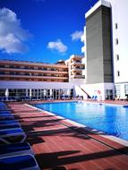 swimming pool near the houses