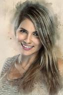 the girl's smile is beautiful