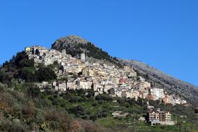 a city on top of a mountain