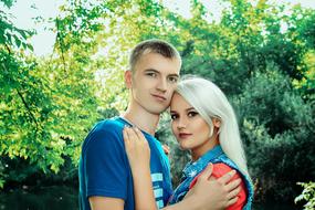 a happy couple in love