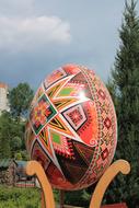 colored egg with patterns