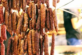 fried sausages with spices