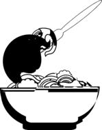 drawing of spaghetti