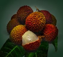 exotic sweet lychees