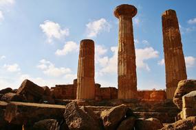 Roman towers against the sky