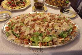 large dish of salad at a restaurant