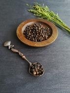 dry spice pepper on a plate