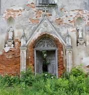 demolished brick house