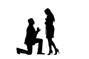 silhouettes of people couples wedding
