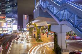 blue city escalator