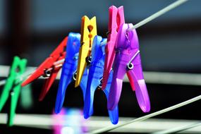 clothespins with colored backgrounds