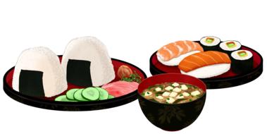 tasty japanese food drawing