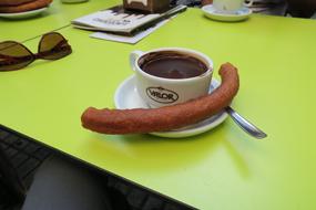 sweet coffee with a snack