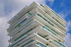 white building against a blue sky