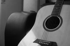 black and white picture of musical instrument