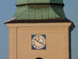 green tower clock