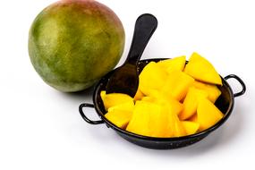 juicy yellow sliced mango