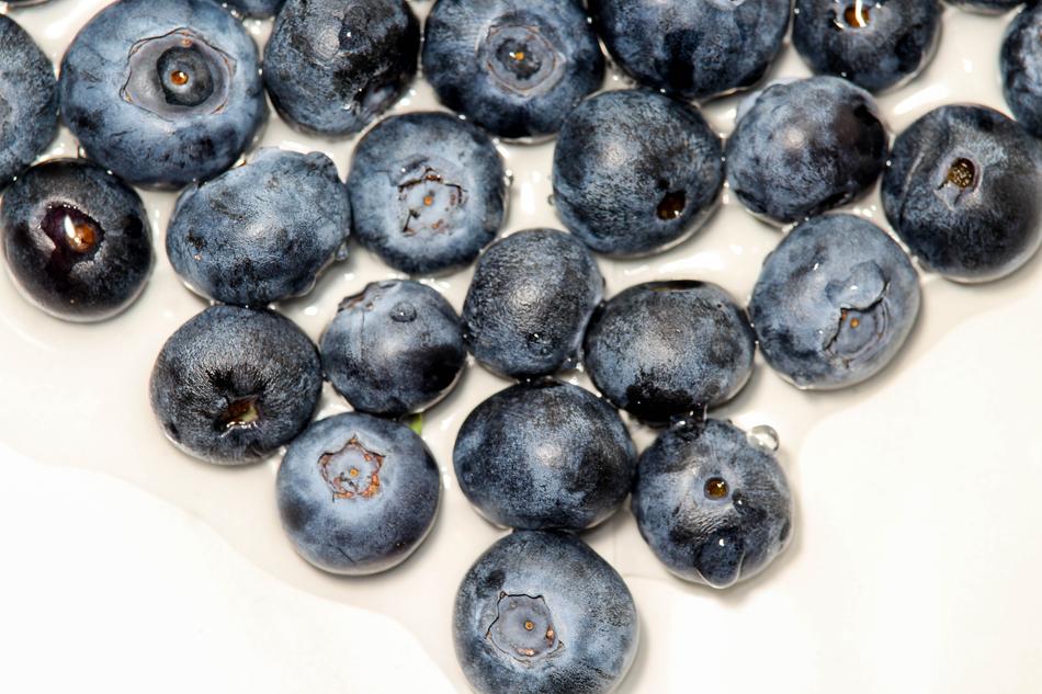 Sweet delicious blueberries on the table