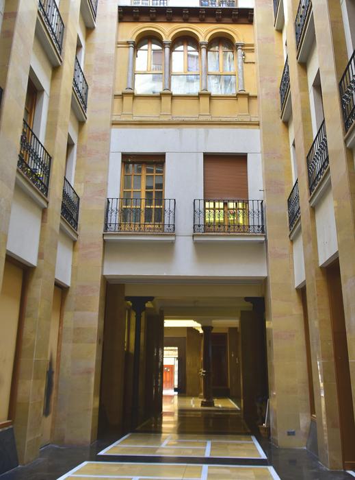 old house with balconies