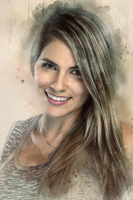 the girl's smile is beautiful