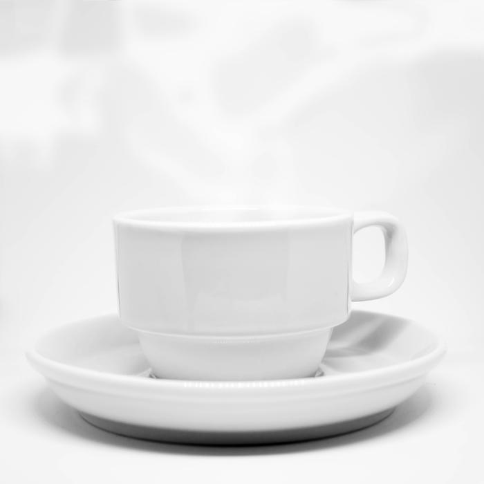 clean white drinking mug