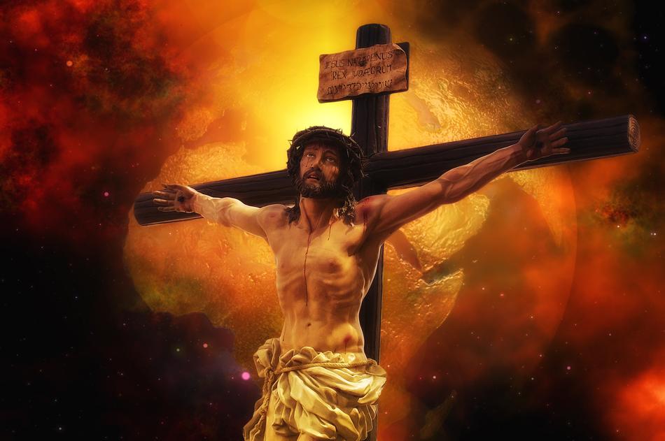 saint jesus on the cross