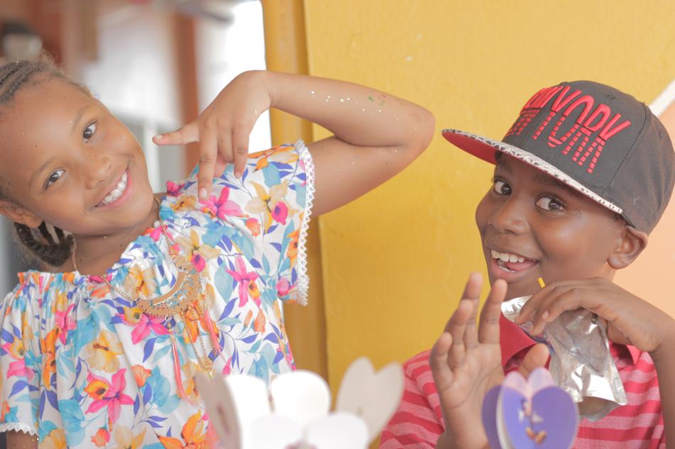 happy children laughing