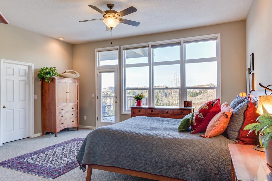 cozy hotel with a beautiful view from the window