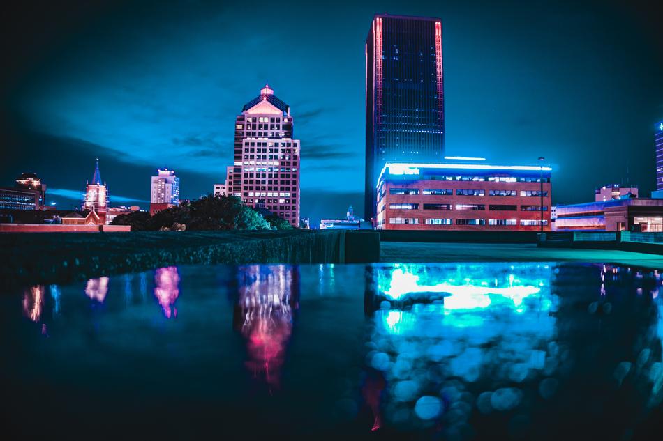 sky city blue view