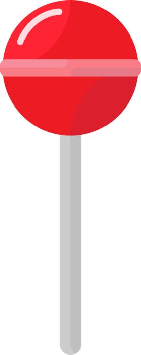 red lollipop on a stick