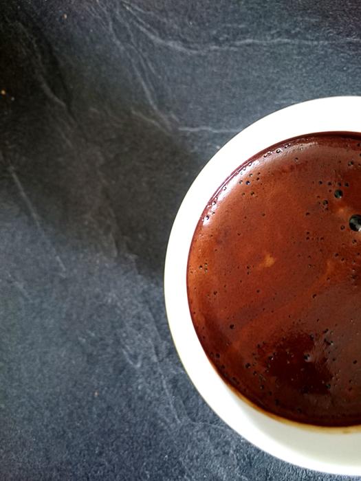 Closeup of a coffee mug