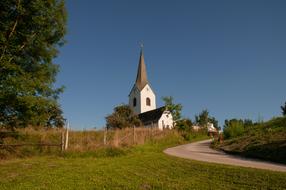 white beautiful church in the distance