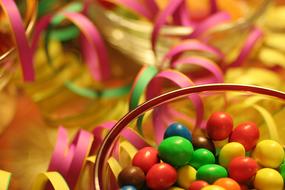 sweet chocolates in a basket