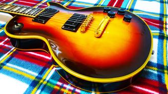 varnished electric guitar