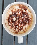 Chocolate foam coffee
