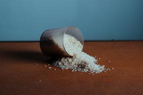 white sprinkled rice
