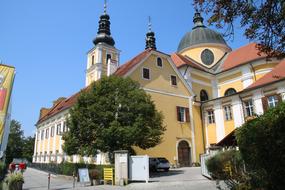 yellow houses in the temple