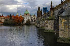 prague city water view