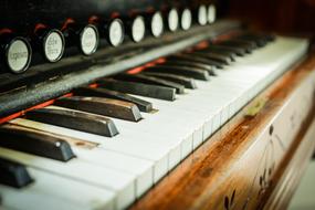 Organ Keys Old wood