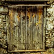 wooden door in the warehouse