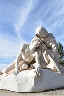 white sculpture of the martyrs