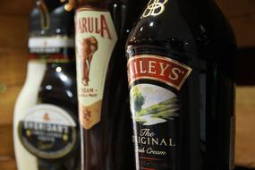 alcohol bottles brown