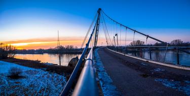 germany snow bridge view