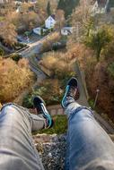 man legs autumn view