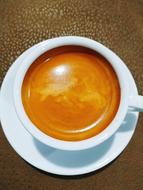 sweet espresso in a white mug